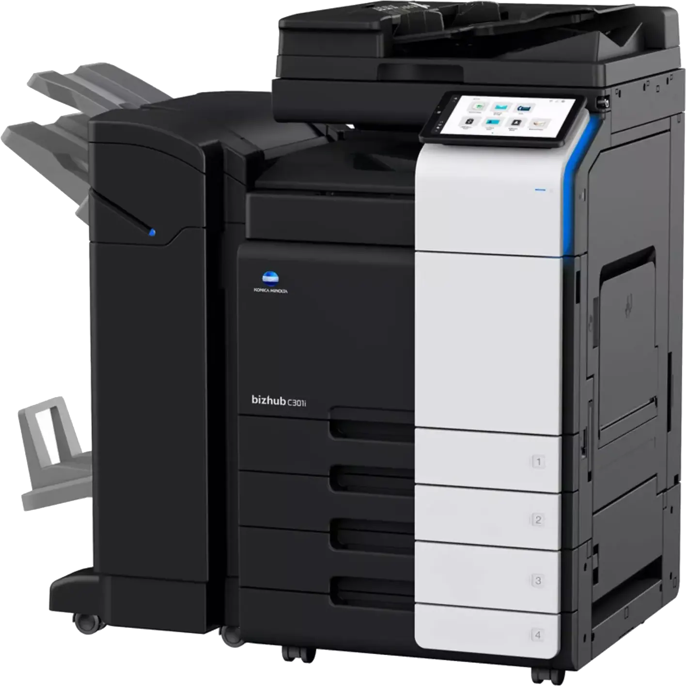 Konica Minolta bizhub C301i met finisher